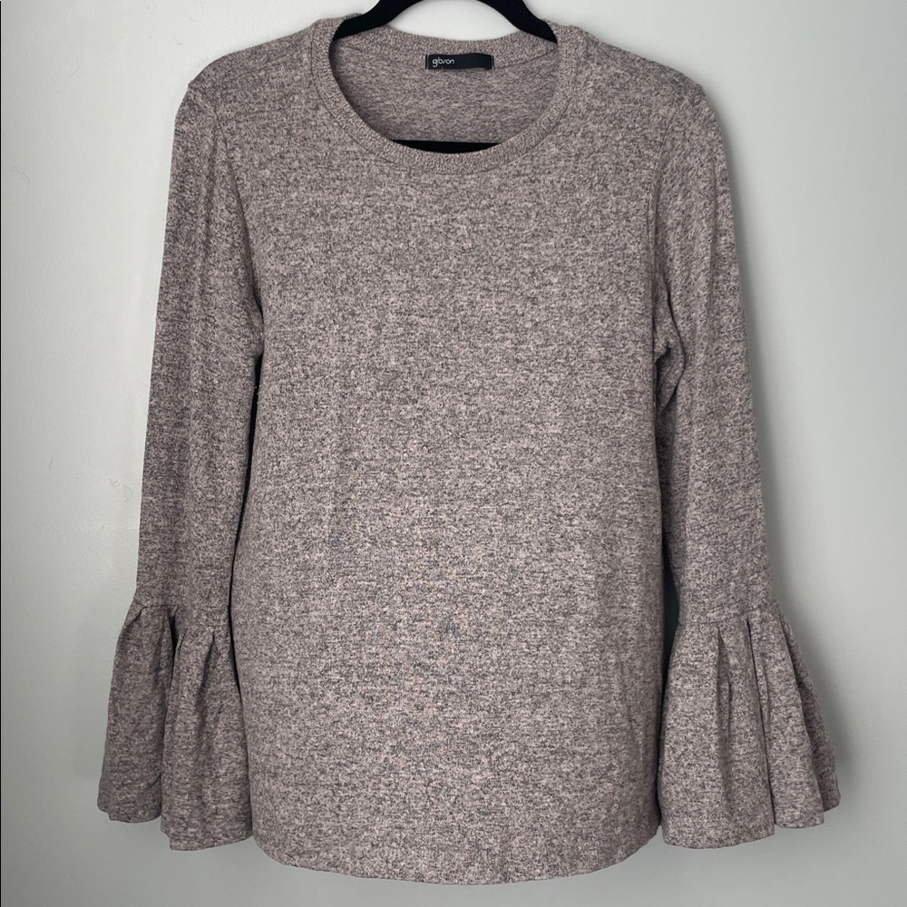 Gray Bell Sleeve Sweater